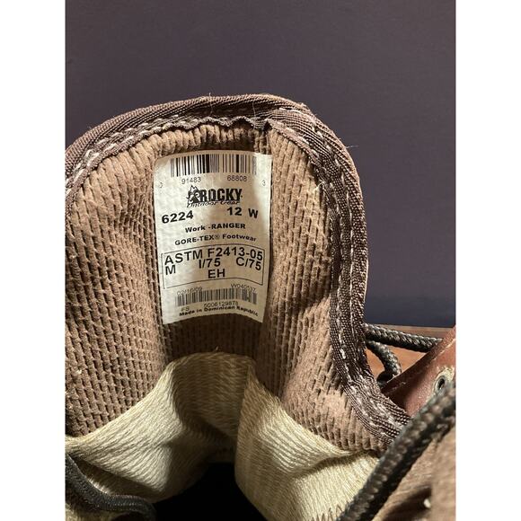 Rocky Work Ranger Boots Waterproof Men’s Size 12 W #6224 Steel Toe